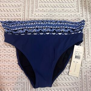 Gottex Foldover High-Waist Bikini Bottom Size 10 | Reversible Fit NWT